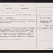 South Houllan, HU25NE 25, Ordnance Survey index card, Recto