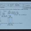 Stanydale, HU25SE 1, Ordnance Survey index card, page number 1, Recto