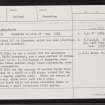 Burnside, HU25SE 16, Ordnance Survey index card, Recto