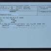 Vementry, HU26SE 1, Ordnance Survey index card, Recto