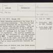 Loch Of Houlland, Esha Ness, HU27NW 5, Ordnance Survey index card, page number 1, Recto