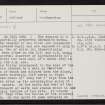 Hamnavoe, HU28SW 2, Ordnance Survey index card, page number 1, Recto