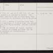 Braemar, HU31NE 4, Ordnance Survey index card, page number 2, Verso