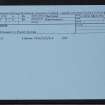 Braemar, HU31NE 4, Ordnance Survey index card, Recto