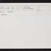 Lewis Skord, HU31NE 10, Ordnance Survey index card, Recto