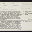 Sumburgh, HU31SE 1, Ordnance Survey index card, page number 1, Recto