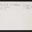 Brecks, Scatness, HU31SE 15, Ordnance Survey index card, Recto