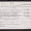 Burland, HU33NE 2, Ordnance Survey index card, Recto