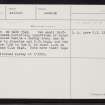 West Burra, Brandsiclett, HU33NE 6, Ordnance Survey index card, Recto