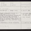 West Burra, Brough, HU33SE 7, Ordnance Survey index card, Recto