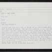 West Burra, Minn 3, House, HU33SE 46, Ordnance Survey index card, Recto