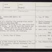 Castle Holm, HU34NE 1, Ordnance Survey index card, page number 1, Recto