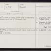 Churchton, HU34NE 3, Ordnance Survey index card, Recto