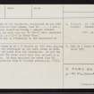 White Ness, St Ola's Church, HU34SE 3, Ordnance Survey index card, page number 2, Verso
