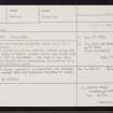 Easter Skeld, 'swart-Houll', HU34SW 1, Ordnance Survey index card, Recto