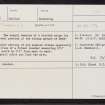 Braewick, HU35NW 2, Ordnance Survey index card, Recto