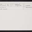 Weisdale, HU35SE 1, Ordnance Survey index card, Recto