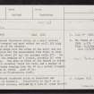 Turdale Water, HU35SW 1, Ordnance Survey index card, page number 1, Recto