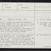Broch Of Houlland, HU35SW 3, Ordnance Survey index card, Recto