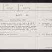 Brecks Hill, HU35SW 4, Ordnance Survey index card, Recto