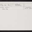 Swart Houll, HU35SW 11, Ordnance Survey index card, Recto