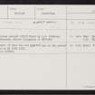 Swart Houll, HU35SW 11, Ordnance Survey index card, Recto