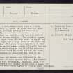 Bays Water, HU36NW 2, Ordnance Survey index card, page number 1, Recto