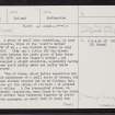 Burn Of Roerwater, HU38NE 8, Ordnance Survey index card, page number 1, Recto