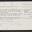 Virdi Field, HU41NW 10, Ordnance Survey index card, Recto