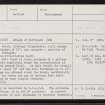 Burraland, HU42SW 1, Ordnance Survey index card, page number 1, Recto