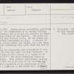 Trondra, The Cutts, HU43NW 4, Ordnance Survey index card, page number 1, Recto