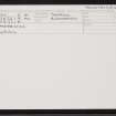 Fladdabister, Limekilns, HU43SW 6, Ordnance Survey index card, Recto