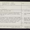 Bressay, Grindiscol, Will Houll, HU44SE 17, Ordnance Survey index card, page number 1, Recto