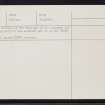 Law Ting Holm, HU44SW 11, Ordnance Survey index card, page number 2, Recto