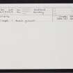 Laxfirth, HU45NE 20, Ordnance Survey index card, Recto
