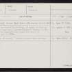 Laxfirth, HU45NE 20, Ordnance Survey index card, Recto
