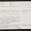 Hard Knowe, HU45SE 2, Ordnance Survey index card, page number 1, Recto