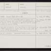 Garth, Graveyard, HU45SE 19, Ordnance Survey index card, Recto
