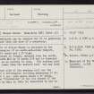 Lunna, Chapel Knowe, HU46NE 4, Ordnance Survey index card, page number 1, Recto