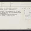 Lunna, Chapel Knowe, HU46NE 4, Ordnance Survey index card, page number 3, Recto