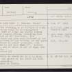 Laxo, HU46SW 4, Ordnance Survey index card, Recto