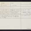 Kingshouse, HU46SW 5, Ordnance Survey index card, Recto