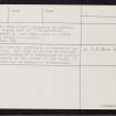 Broch Of Infield, HU47SE 1, Ordnance Survey index card, page number 2, Verso