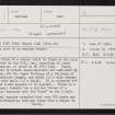 Yell, Vollister, HU49SE 3, Ordnance Survey index card, page number 1, Recto