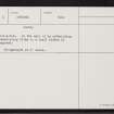 Yell, Windhouse, HU49SE 4, Ordnance Survey index card, page number 2, Verso