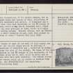 Gunnista, St Ola's Church And Burial-Ground, HU54SW 1, Ordnance Survey index card, page number 2, Verso