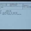 Hog Sound, HU55NW 2, Ordnance Survey index card, Recto