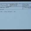 Whalsay, Suther Ness, HU56NE 7, Ordnance Survey index card, Recto