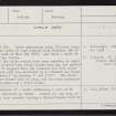 Whalsay, Gamla Vord, HU56NE 8, Ordnance Survey index card, Recto