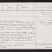 Whalsay, Skaw Voe, HU56NE 13, Ordnance Survey index card, Recto
